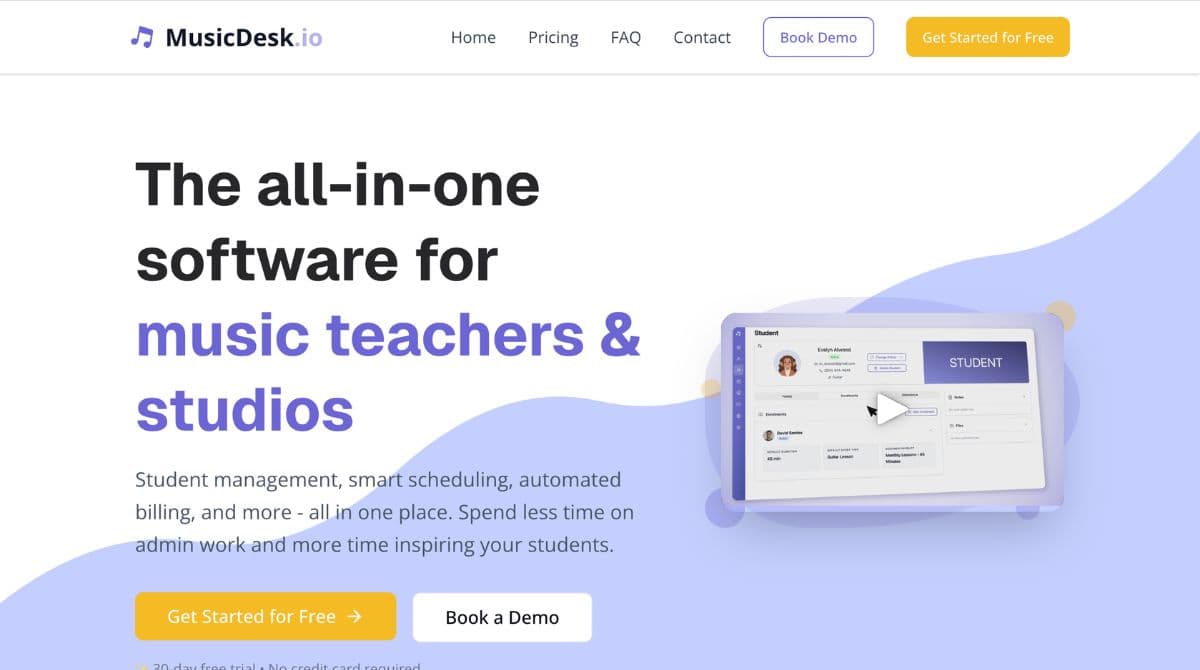 professional SaaS website screenshot